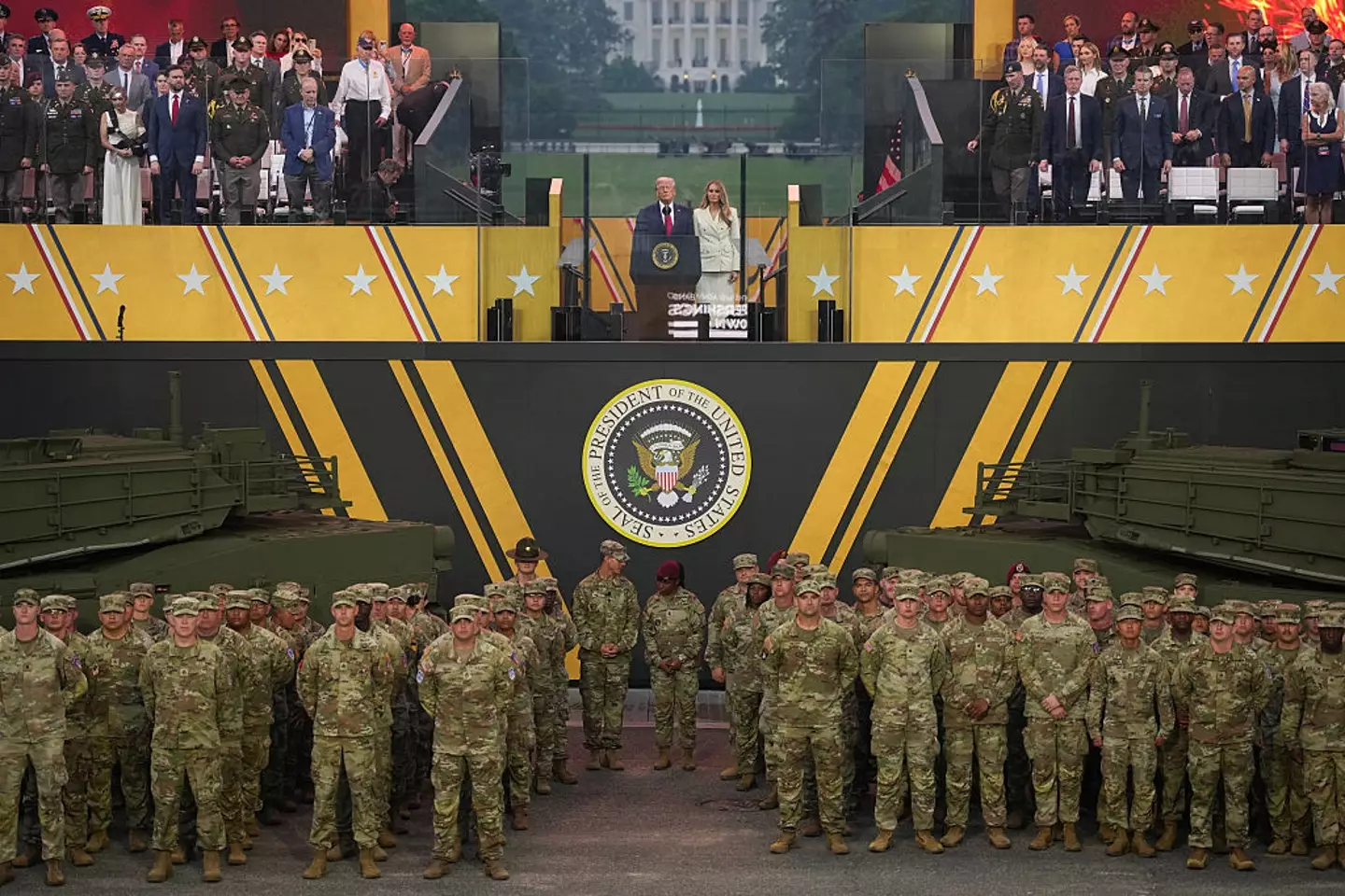 The US Army marked its 250th birthday with the military parade including roughly 6,600 troops (Andrew Harnik / Staff / Getty Images)