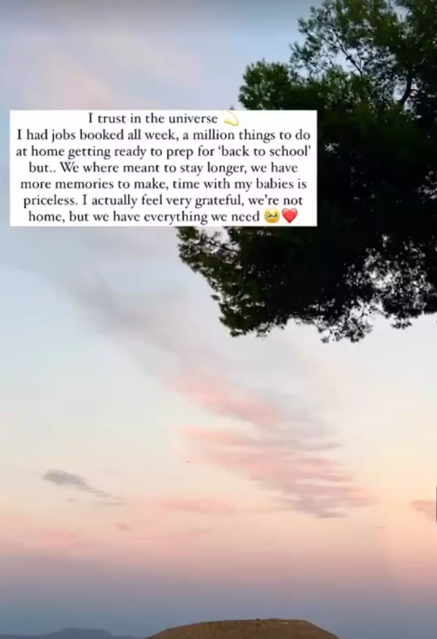 Christine is 'grateful' for how things have worked out.