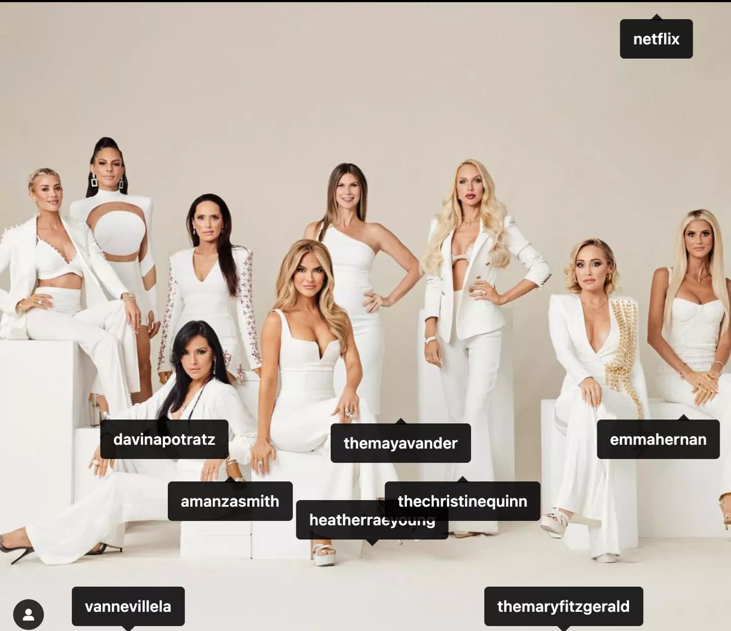 Chrishell tagged Christine in her Instagram post. (