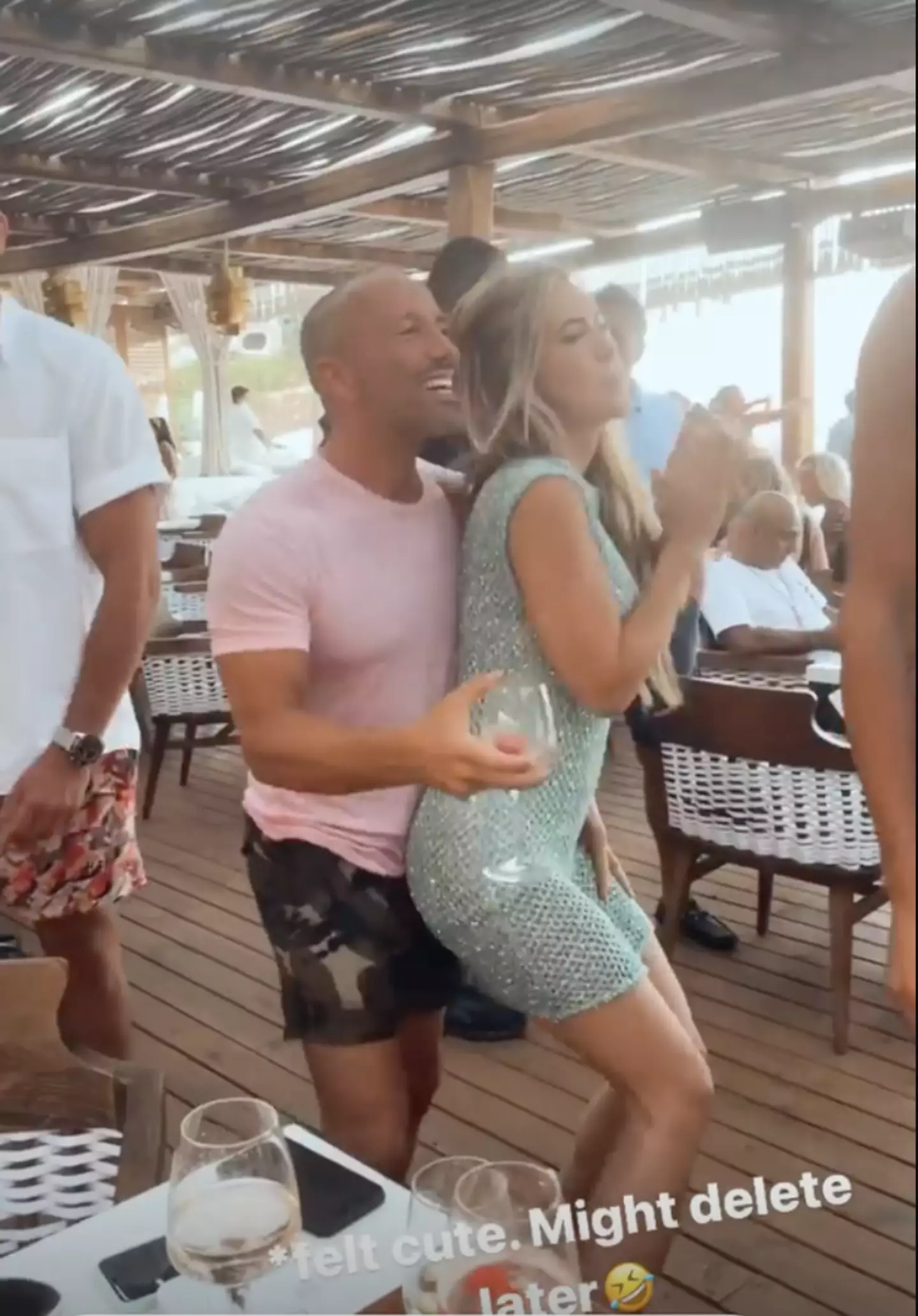 Jason and Chrishell were filmed dancing at a party (