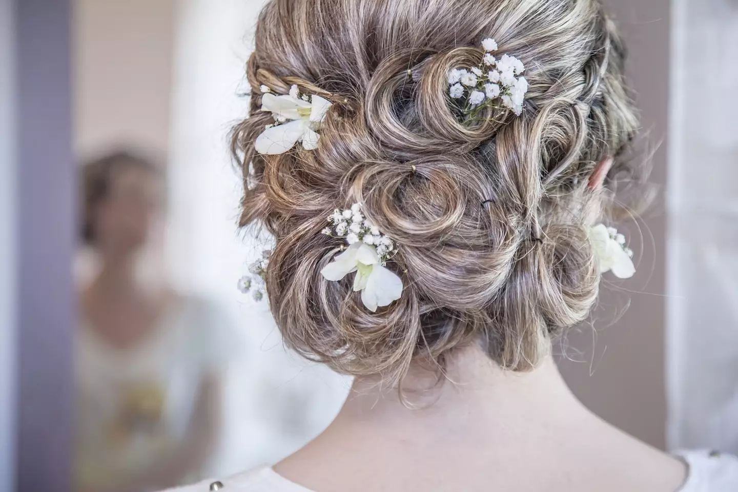 The bride is going for a 'winter wonderland' themed wedding.