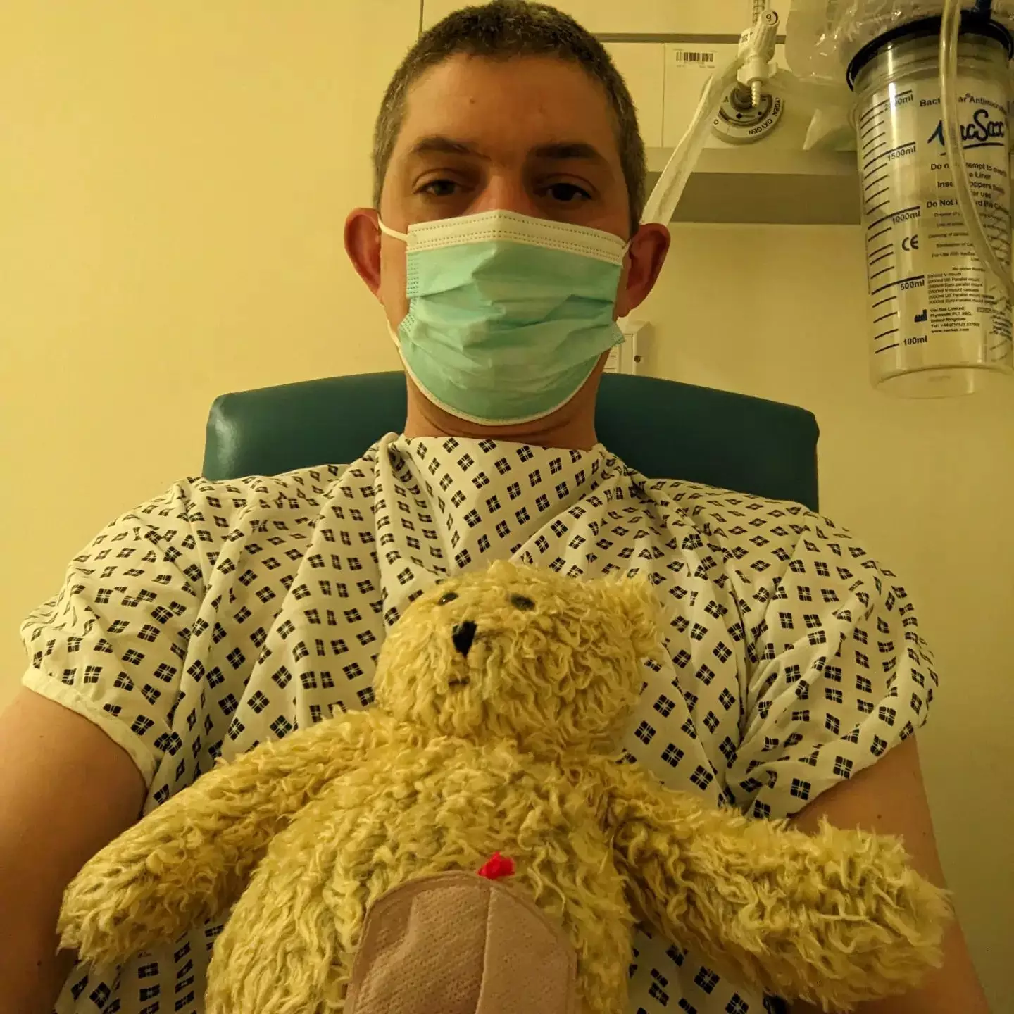 Merlin's bear will now be donated to a child with a stoma.