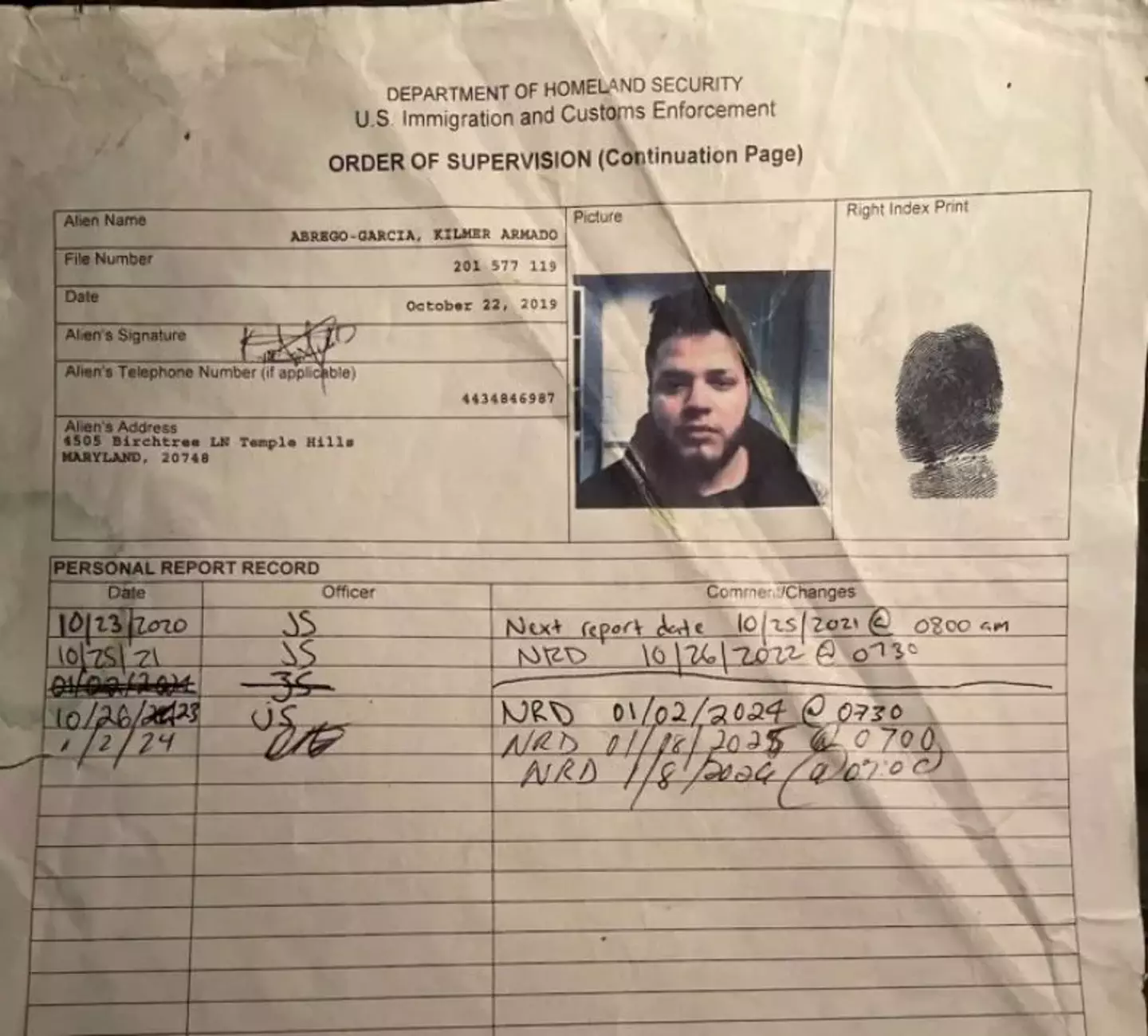 Abrego Garcia was deported in March (Court Filing)