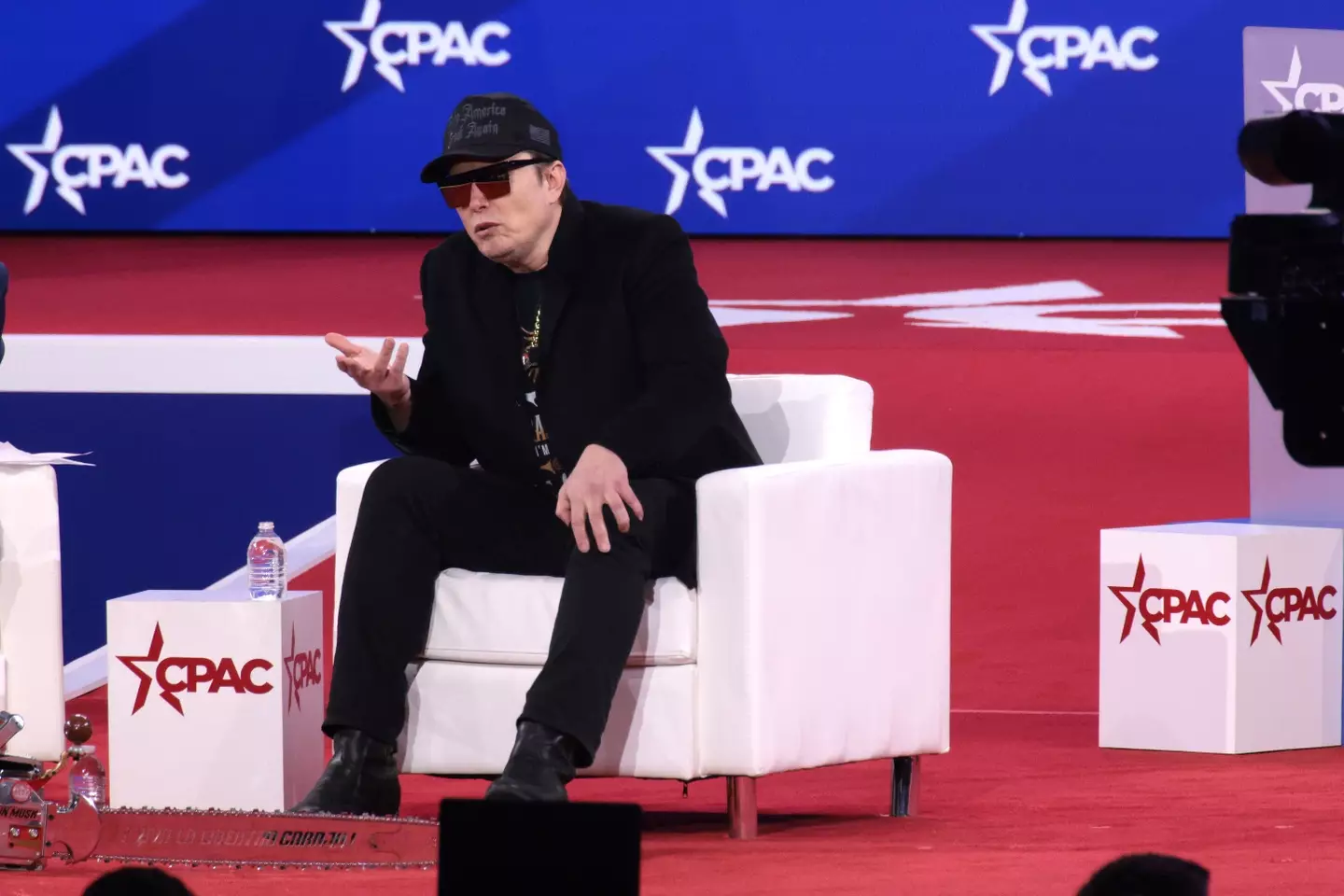 The tech boss discussed his politics whilst on stage (Alex Wong/Getty Images)