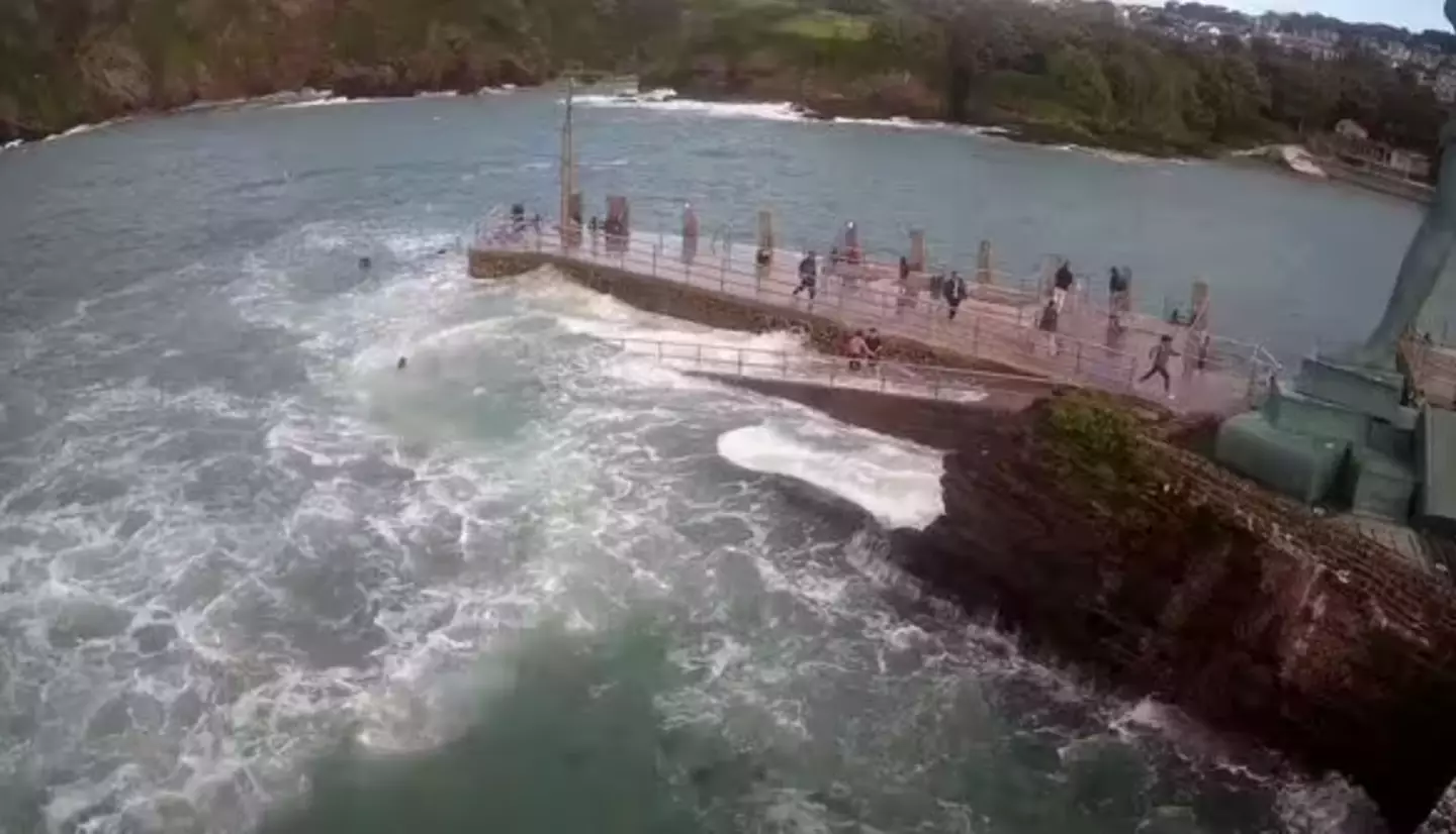 Girl in Devon was swept into the sea.