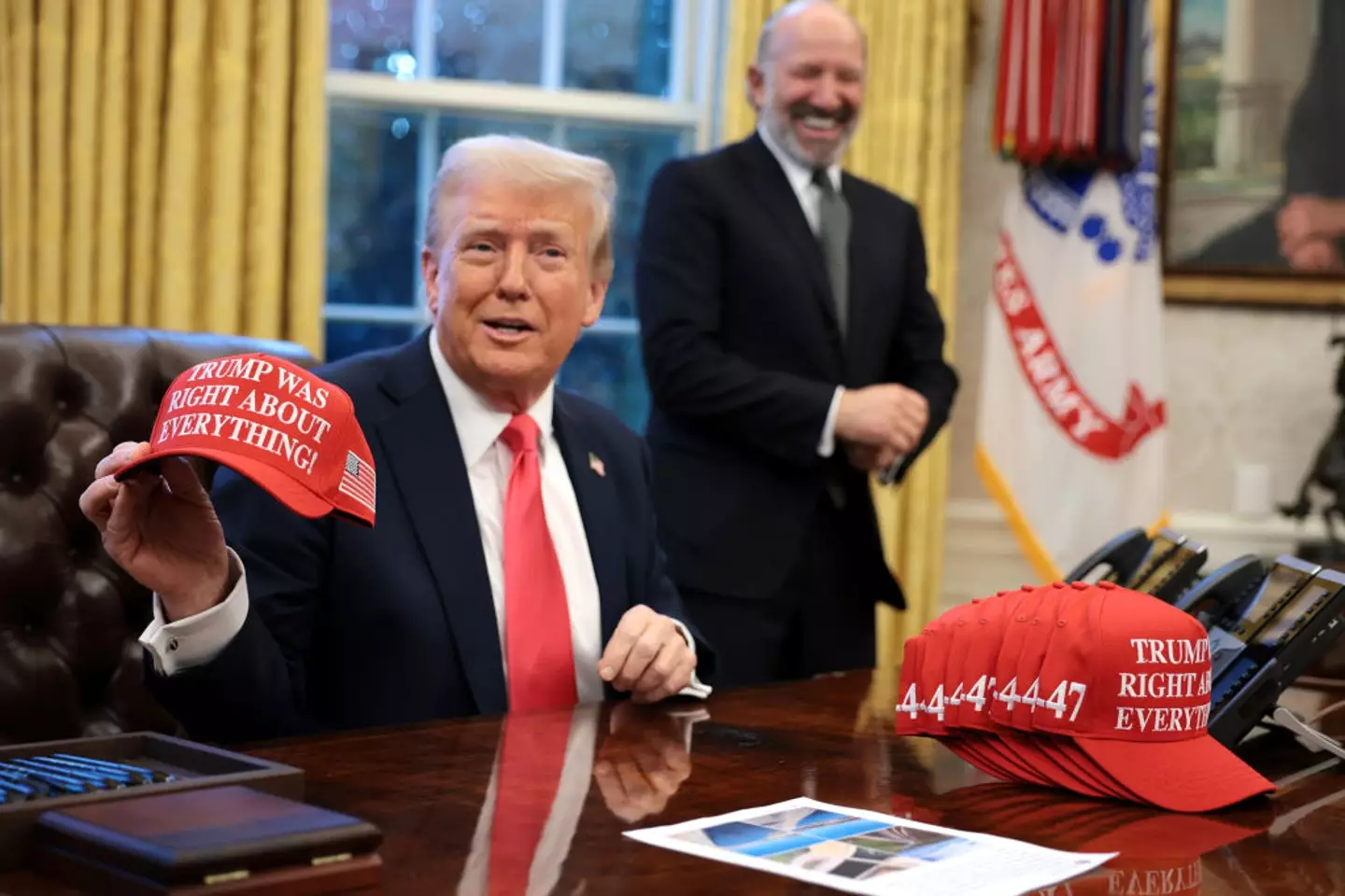 The Trump organisation is now selling 2028 caps (Alex Wong/Getty Images)