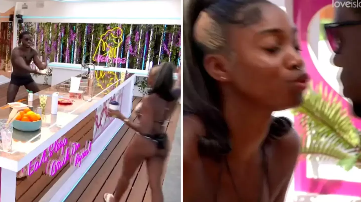 Love Island Fans Shocked As Indiyah And Ikenna Kiss In First Look At Tonight's Episode