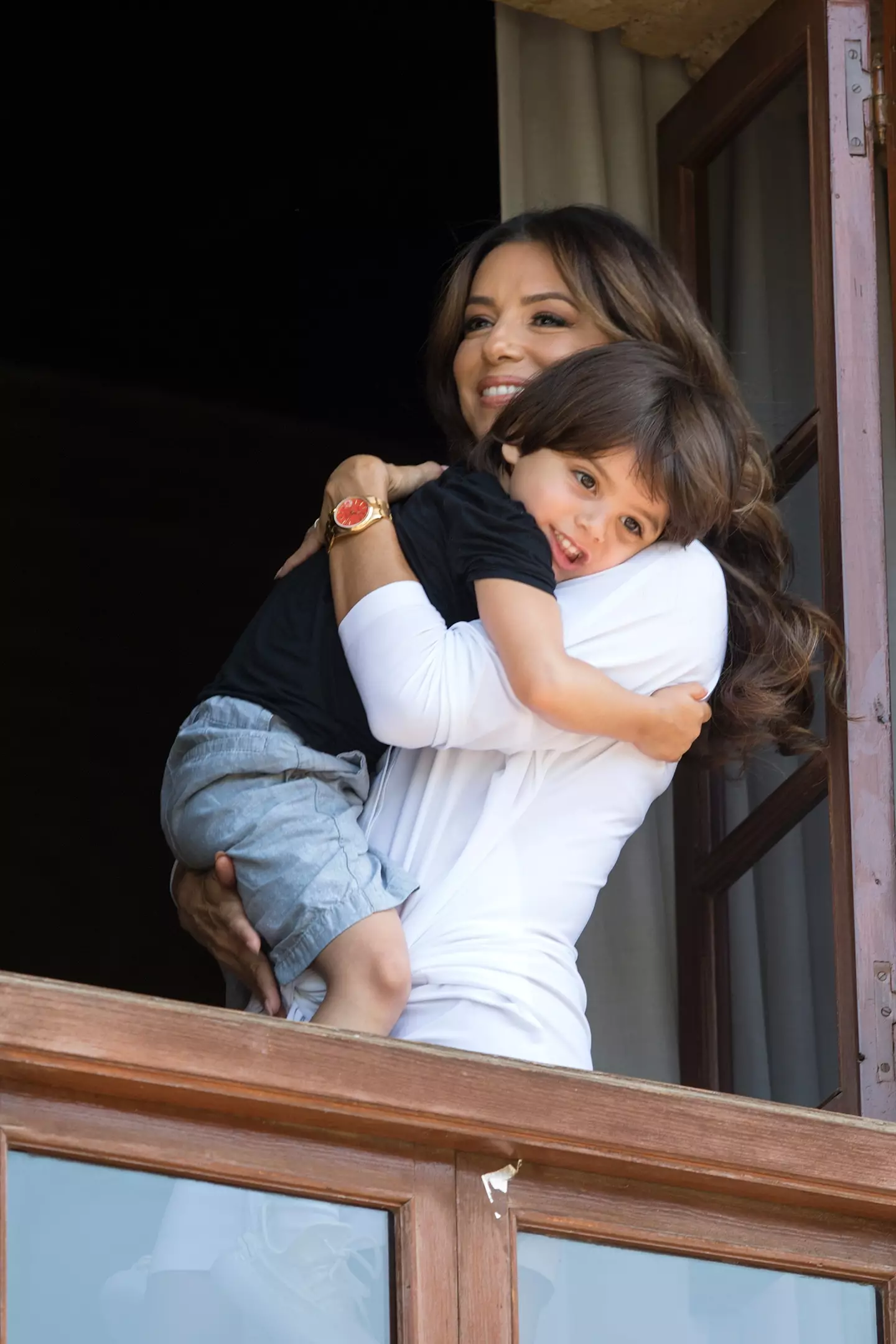 The star, her son and her husband have all exited the United States (Daniel Perez/GC Images)