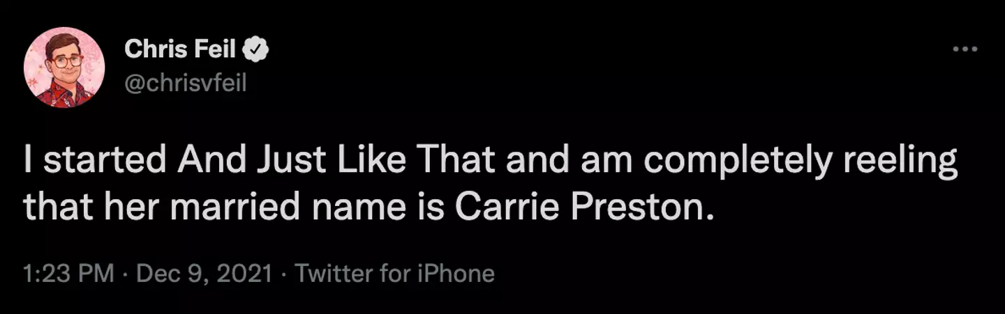Carrie's name change blind-sided fans (