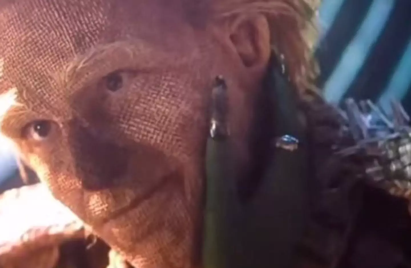 People can't help comparing his transformation into the Scarecrow to actor Ryan Reynolds (Universal Pictures)