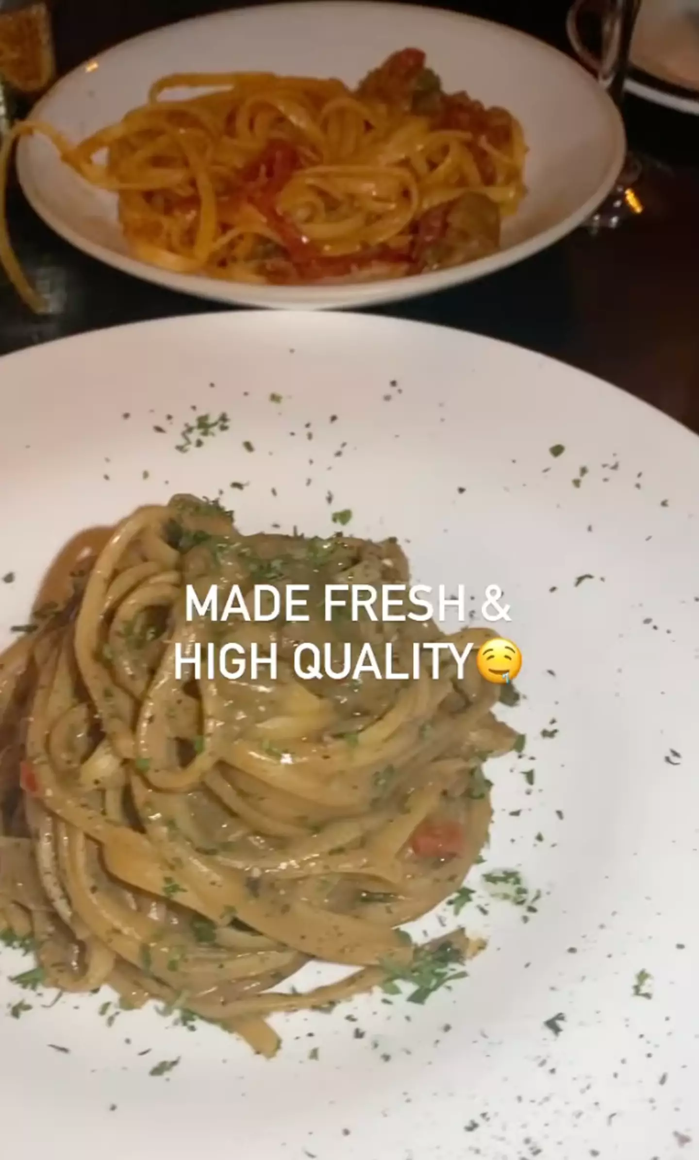 The pasta looks incredible.