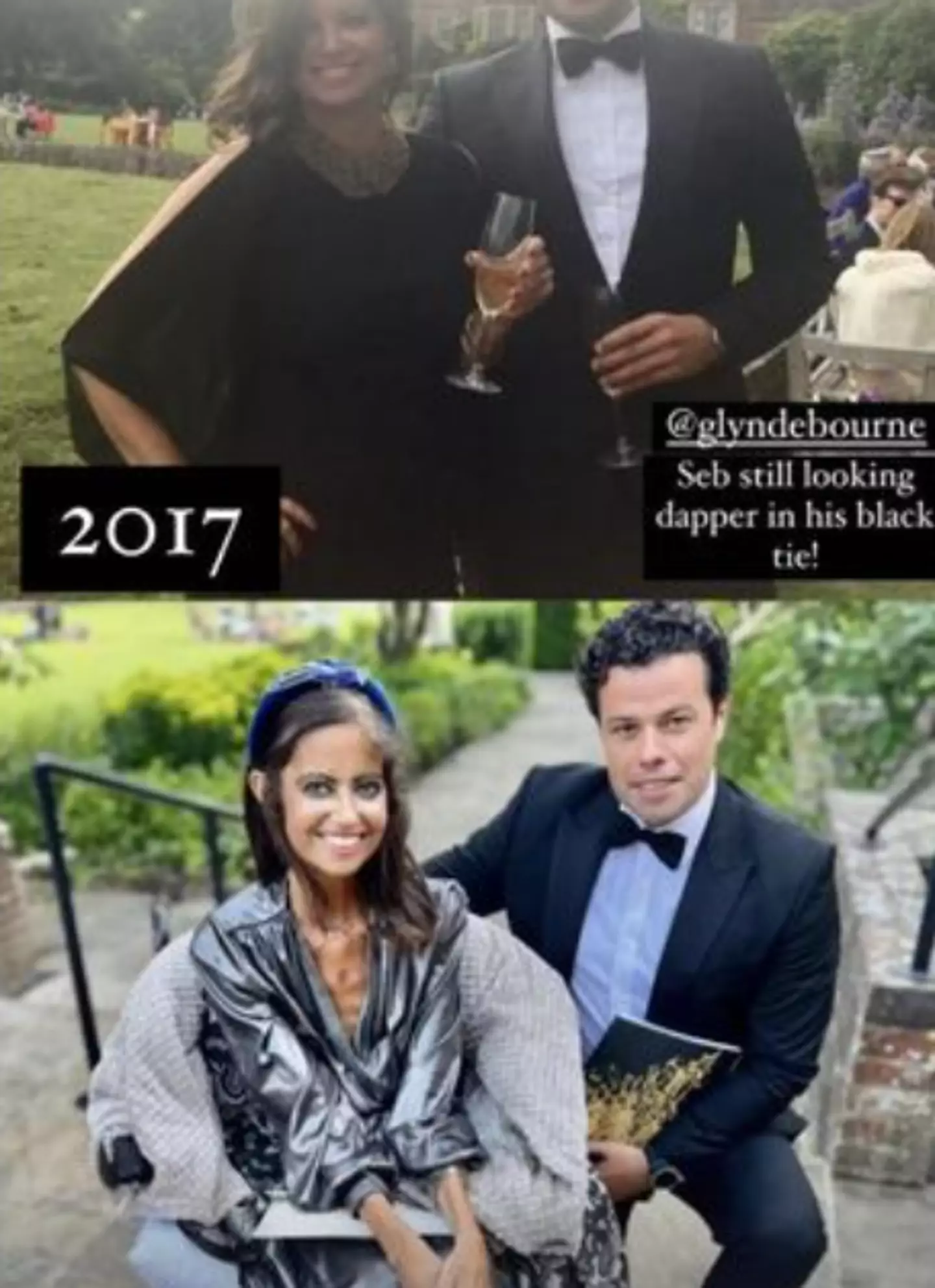 Her husband Seb was also snapped.