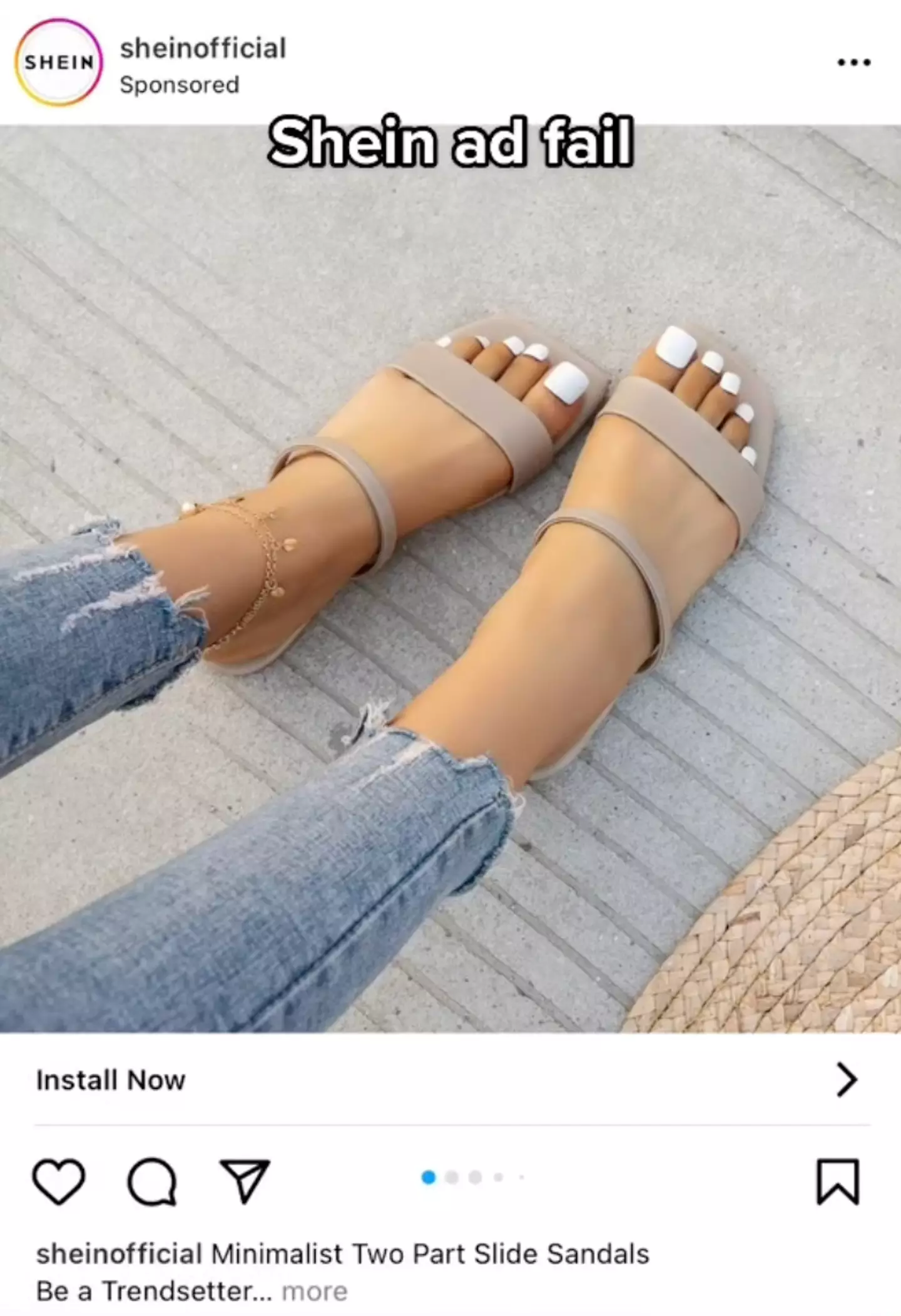 The advert has had some shoppers 'screaming'. (TikTok/@smallpal/Shein)