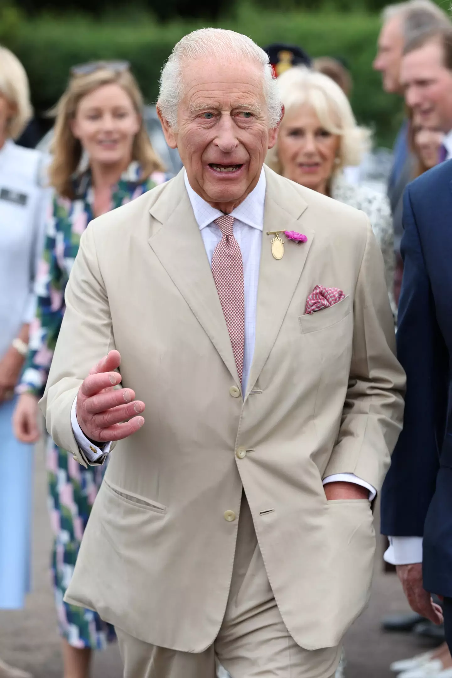 The monarch's two word-response has divided opinion (WPA Pool / Getty Images)