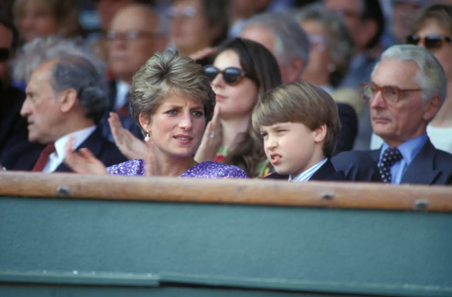Princess Diana and Prince William at Wimbledon in 1991 (Manuela DUPONT/Gamma-Rapho via Getty Images)