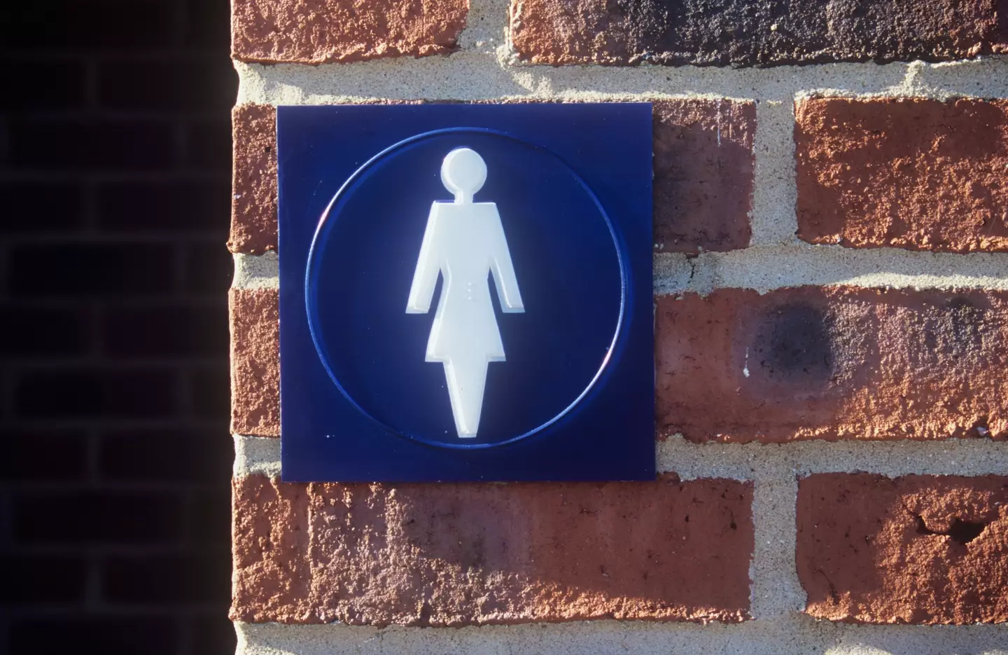 Instead she takes him to the women's toilets.