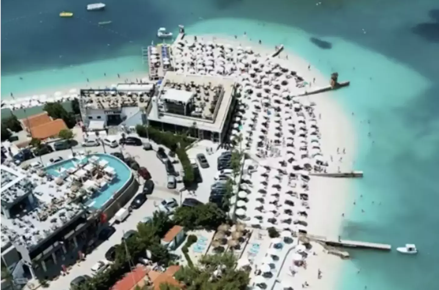 The resort is a three hour flight from the UK.