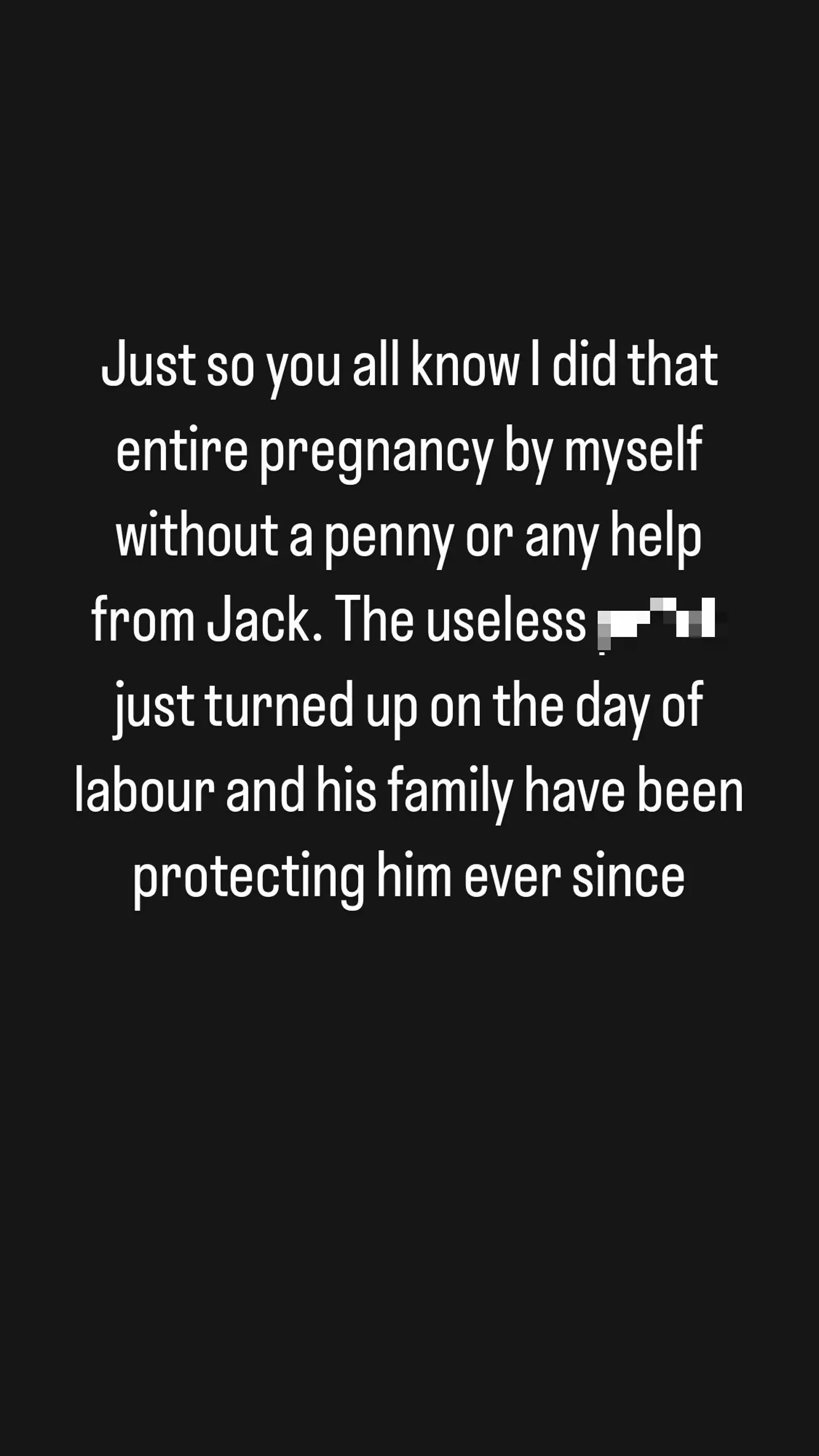 Keely Iqbal described Jack as a 'useless p***k'.