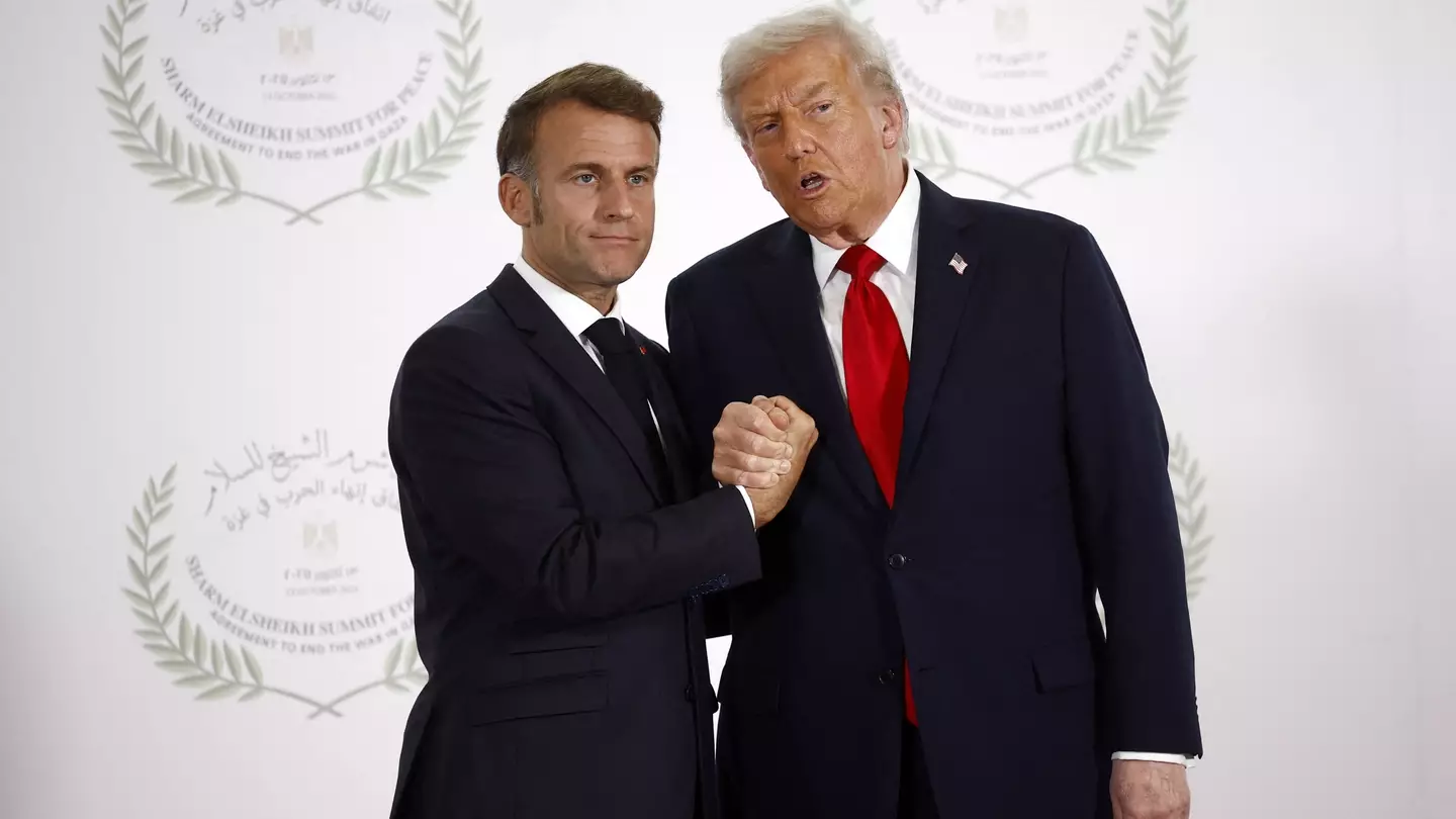 Donald Trump's terrifying threat to Emmanuel Macron during 'awkward' handshake revealed by lipreader