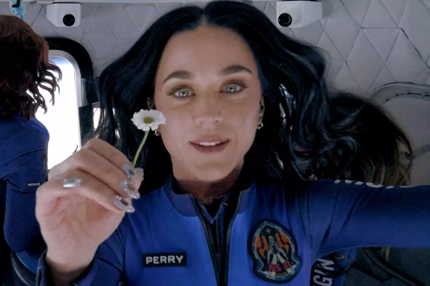 The 'Firework' singer boarded the space tourism flight back in April (Blue Origin)