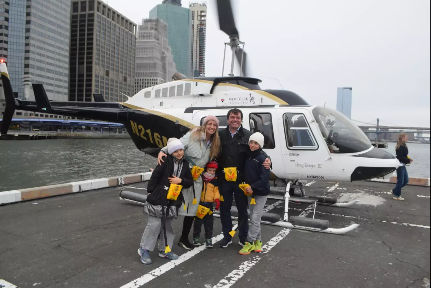 The family of five lived in Barcelona, Spain (New York Helicopter Tours LLC)
