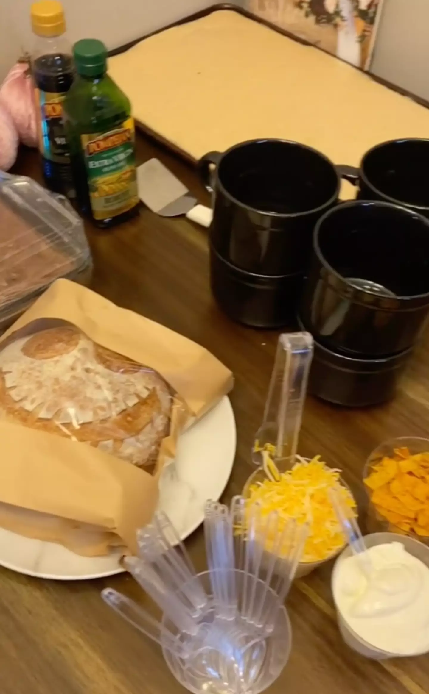 Everyone was rewarded with some soup and bread.