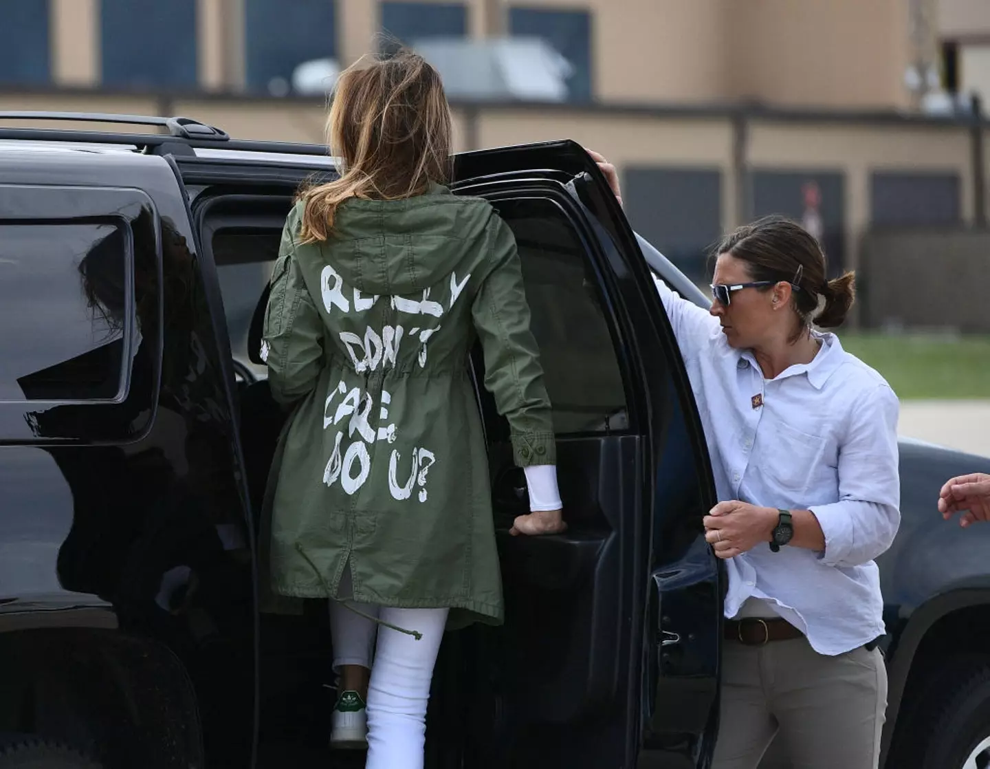 The controversial jacket (MANDEL NGAN/AFP via Getty Images)