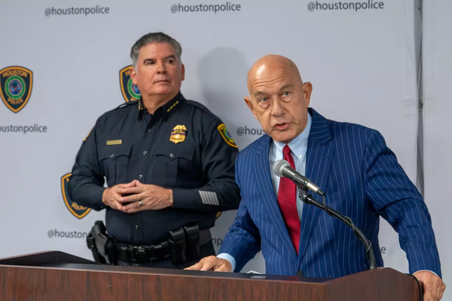 The city's mayor spoke out against serial killer speculation (Kirk Sides/Houston Chronicle via Getty Images)