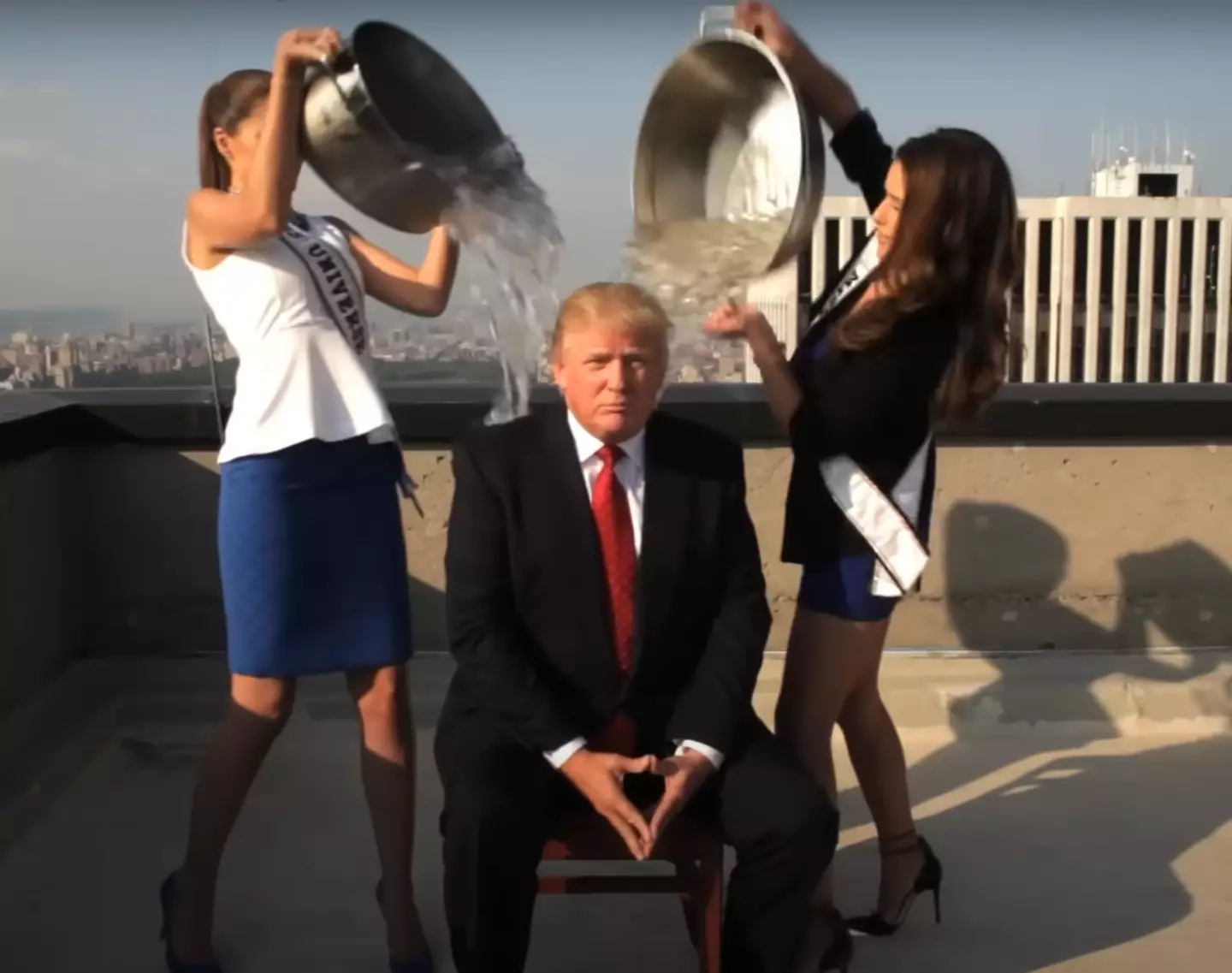 Even US president Donald Trump hopped on the Ice Bucket challenge the first time around (The Trump Organization)