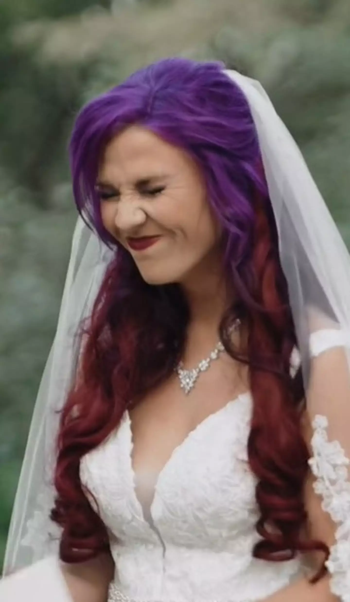 Denise was left cracking up during the vows.