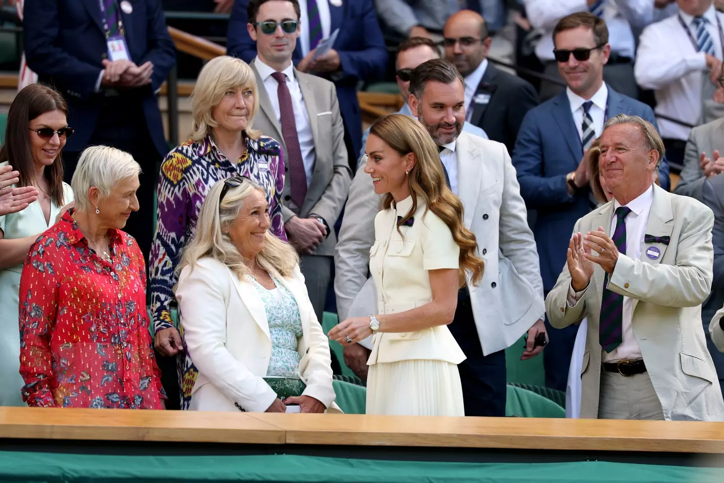 White was also seen during Kate's Wimbledon appearance earlier this summer (Clive Brunskill/Getty Images)