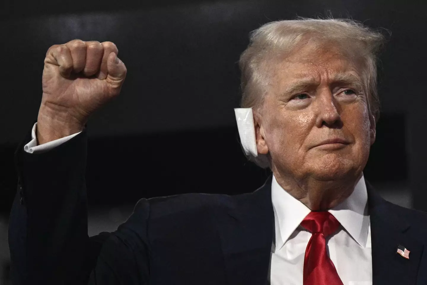 Trump credited God's will with his survival (BRENDAN SMIALOWSKI/AFP via Getty Images)