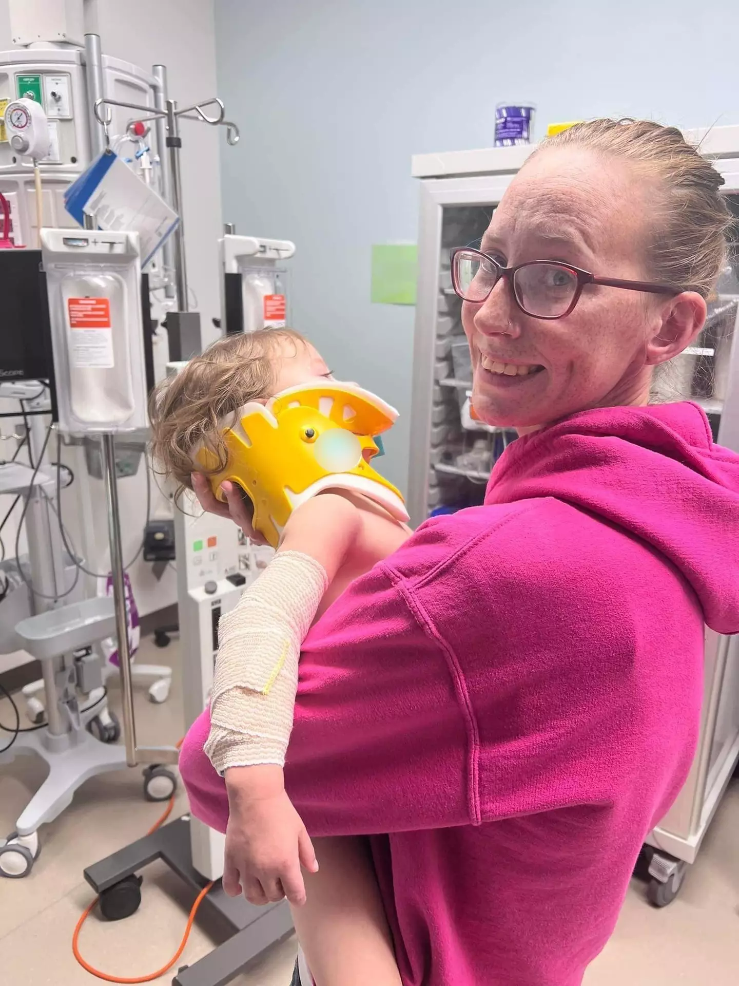 Ezra broke his neck after falling from a bunk bed. (Kennedy News and Media)