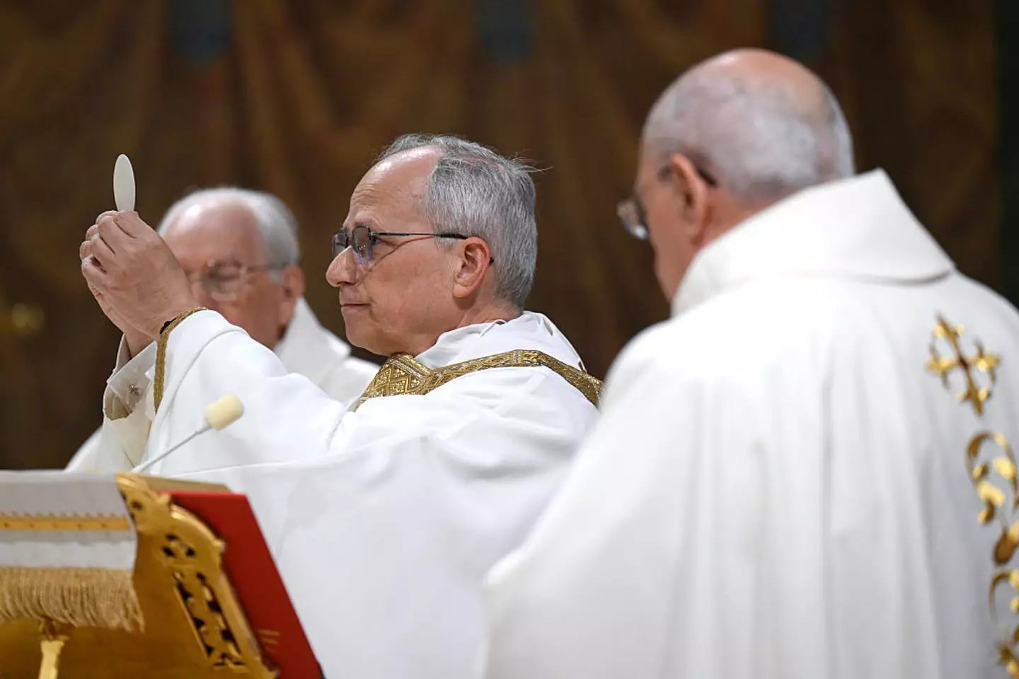 People spotted the pope wearing an Apple Watch during his first mass (Francesco Sforza Vatican Media via Vatican Pool/Getty Images)