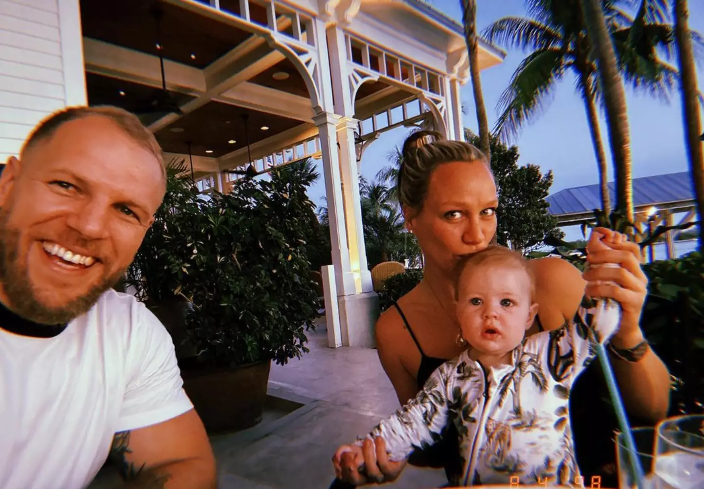 James, Chloe and their daughter Bodhi.