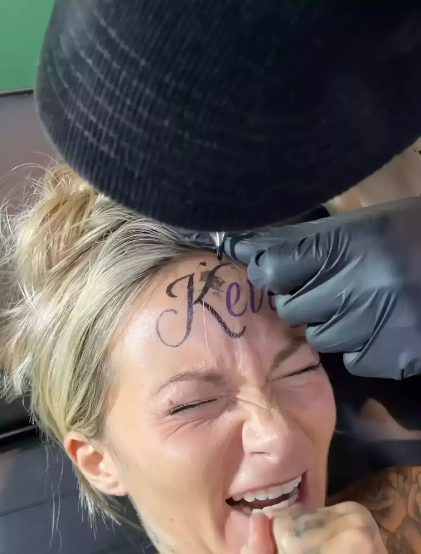 Ana Stanskovsky went viral after appearing to get her boyfriend's name 'tattooed' on her forehead.