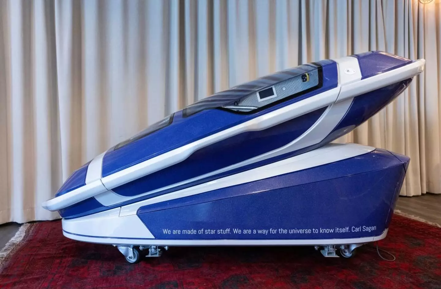 The pod promises to offer people a quick, painless method of suicide. (ARND WIEGMANN / Contributor / Getty Images)