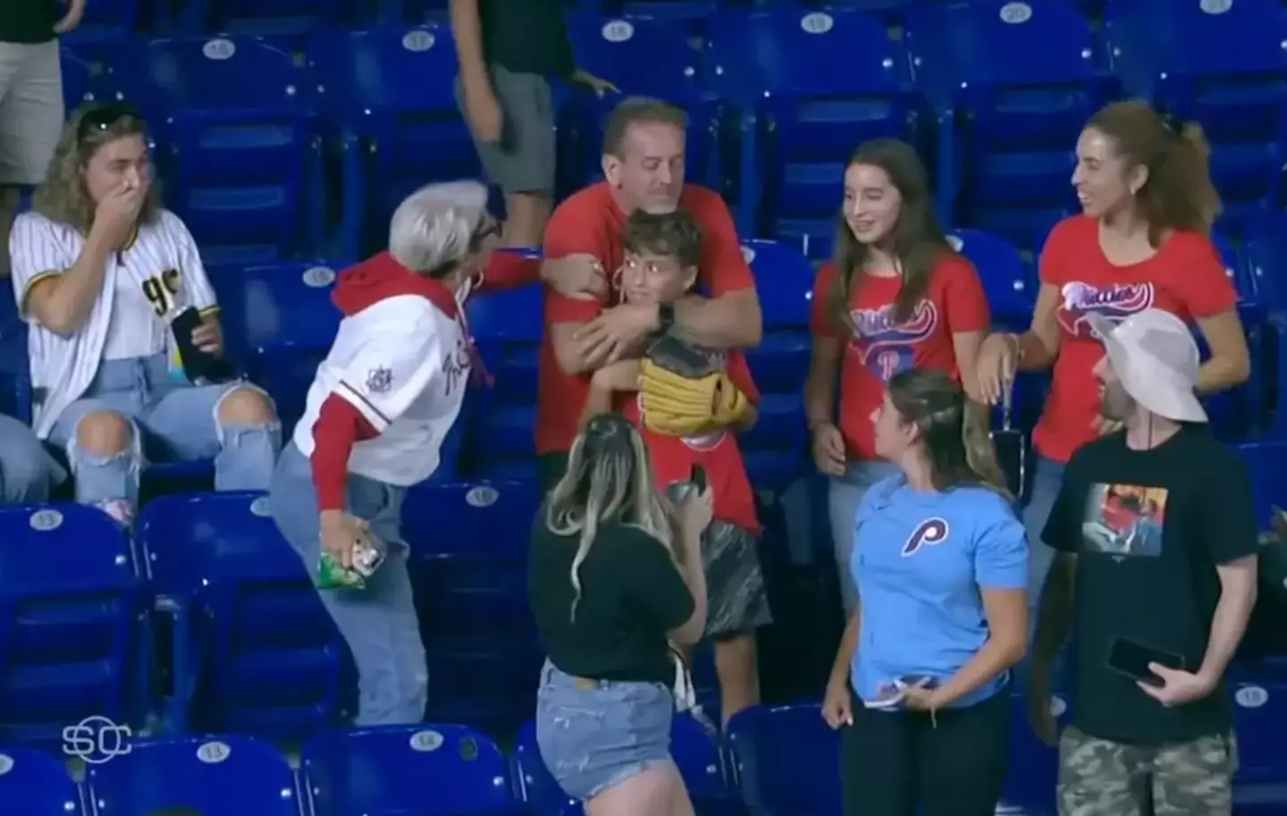 The moment has quickly gone viral, prompting backlash online (ESPN)