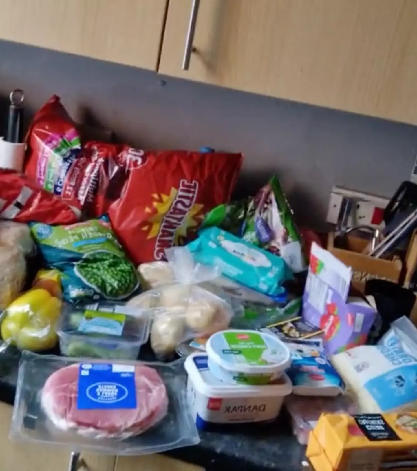 The food for a family of four for a week came to just over £40.