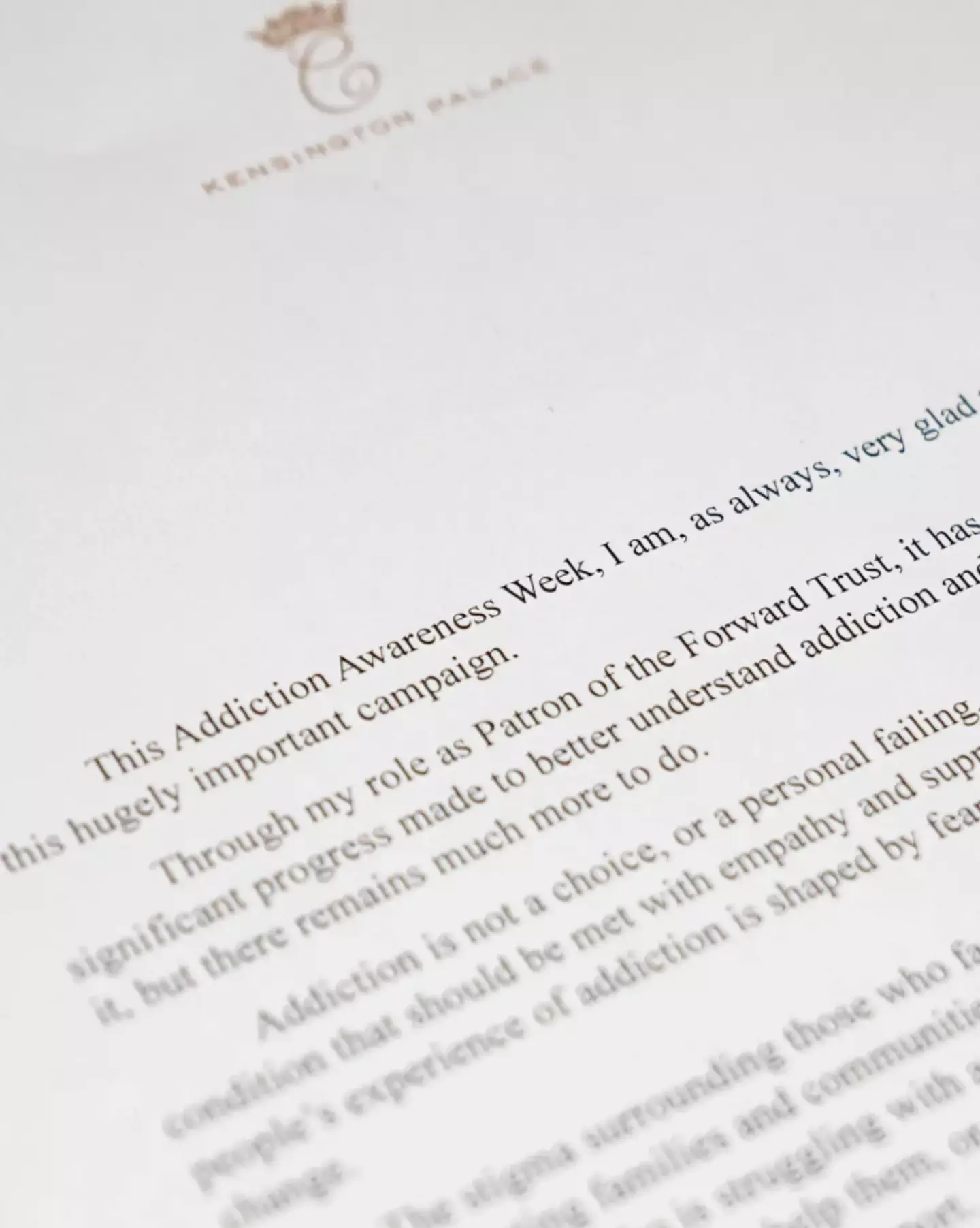 Two rarely-seen details were featured on a letter from Kate Middleton shared online (Instagram/@princeandprincessofwales)