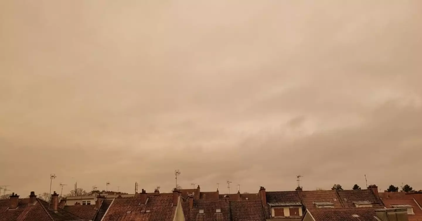 Brits have noticed that the sky is looking a little yellow today. (