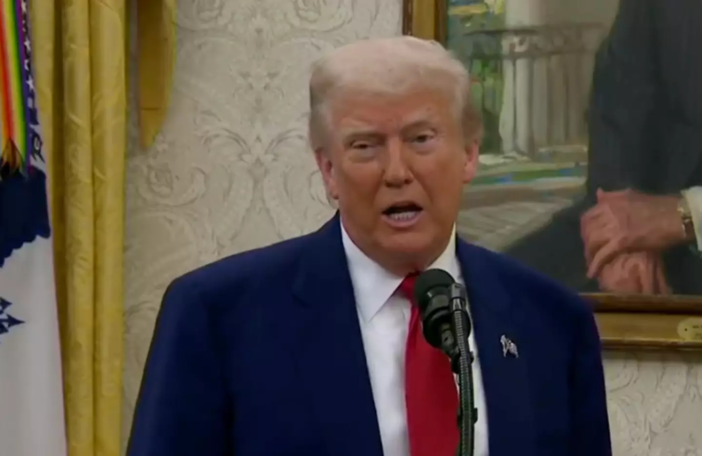 The video of Trump's outburst has already done the rounds on social media (CNN)