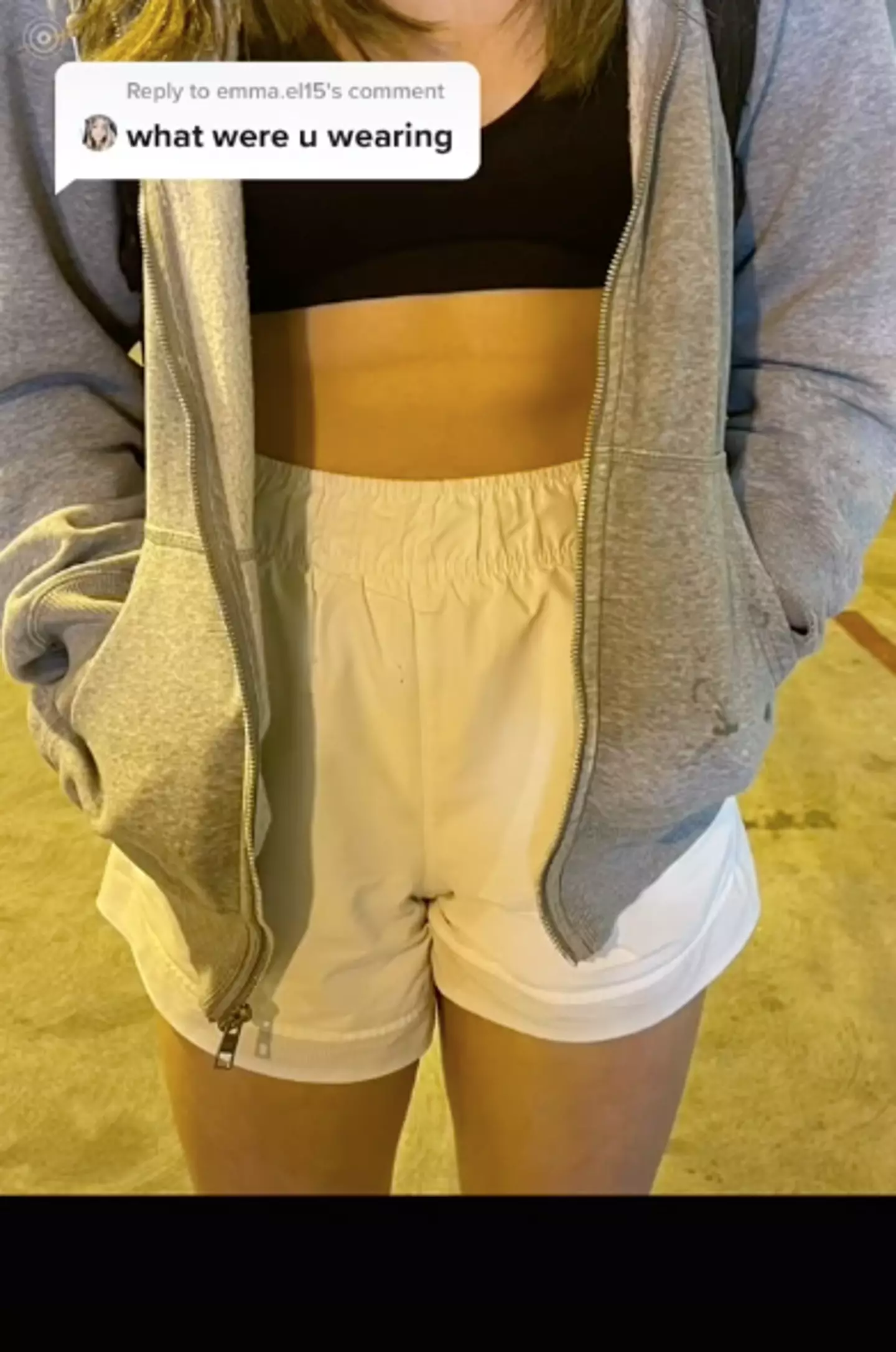 Sierra shared what she was wearing - a normal holiday outfit (