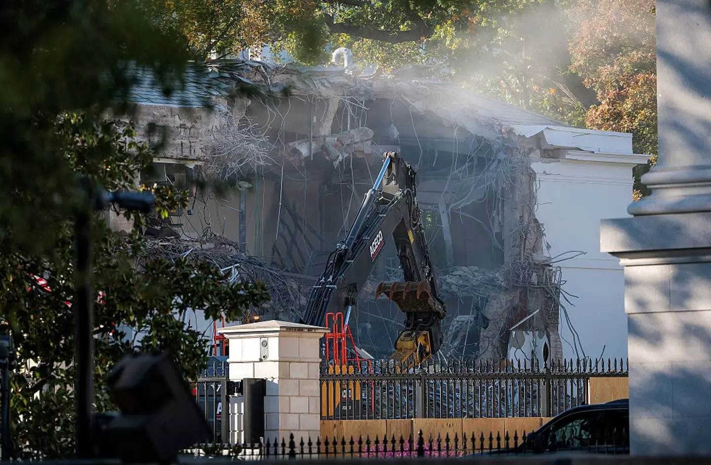 Part of the White House's East Wing has been demolished as ballroom renovations began (Kevin Dietsch/Getty Images)