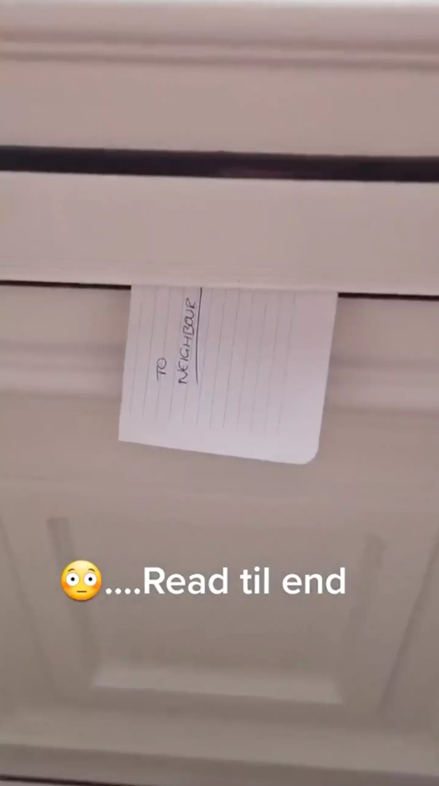 Parents were probably extremely shocked after they received a note from neighbours telling them to 'limit' their child's time outside, or they'd call police.