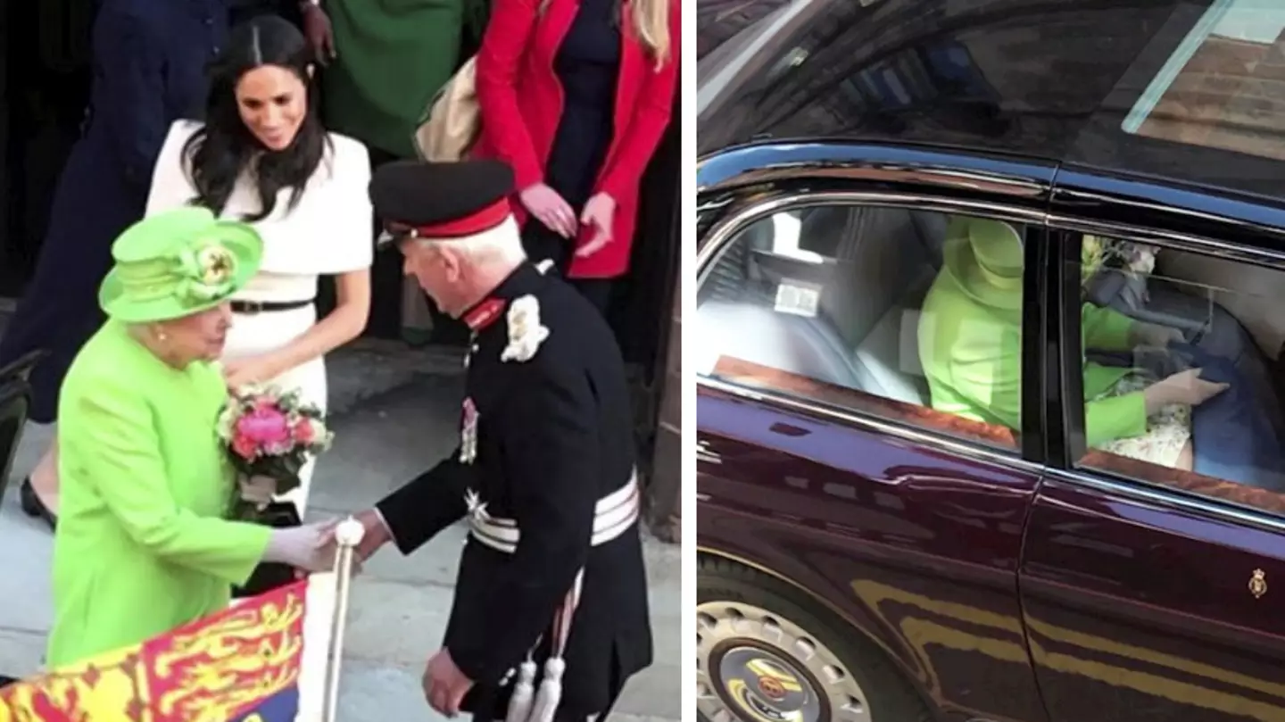 Sweet moment the Queen shared her blanket with Meghan during their first engagement