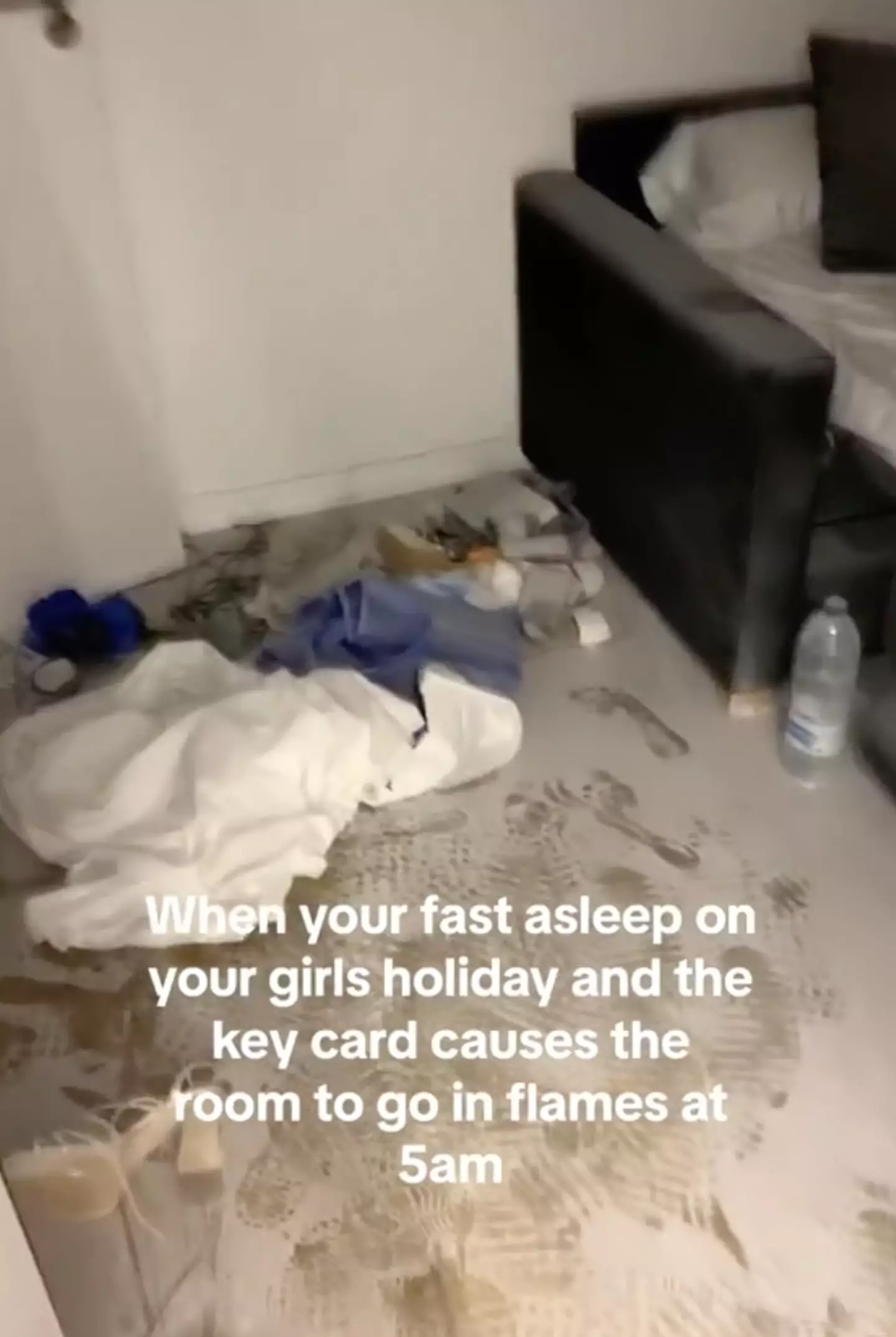 All of the girls' belongings were covered in ash and dust.