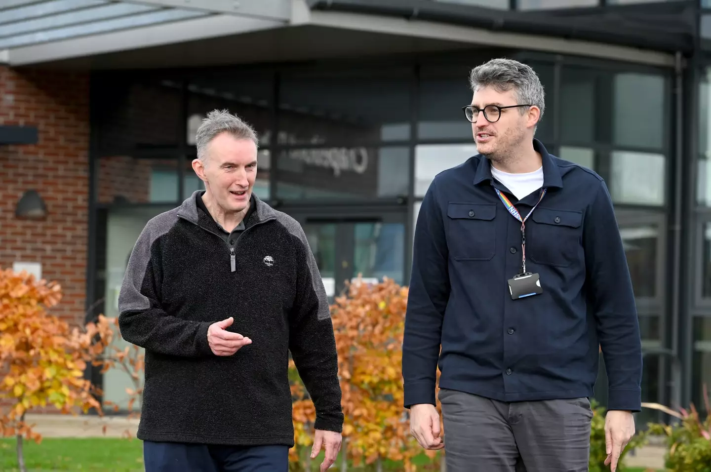 Kevin Wrench (left) with nurse practitioner Carl Armstrong (Roger Moody/Guzelian)