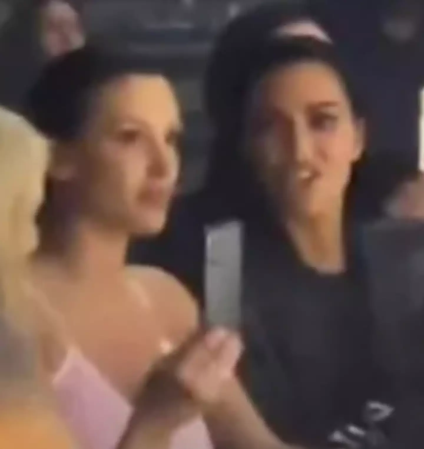 Kim and Bianca were spotted at Kanye's album listening party.