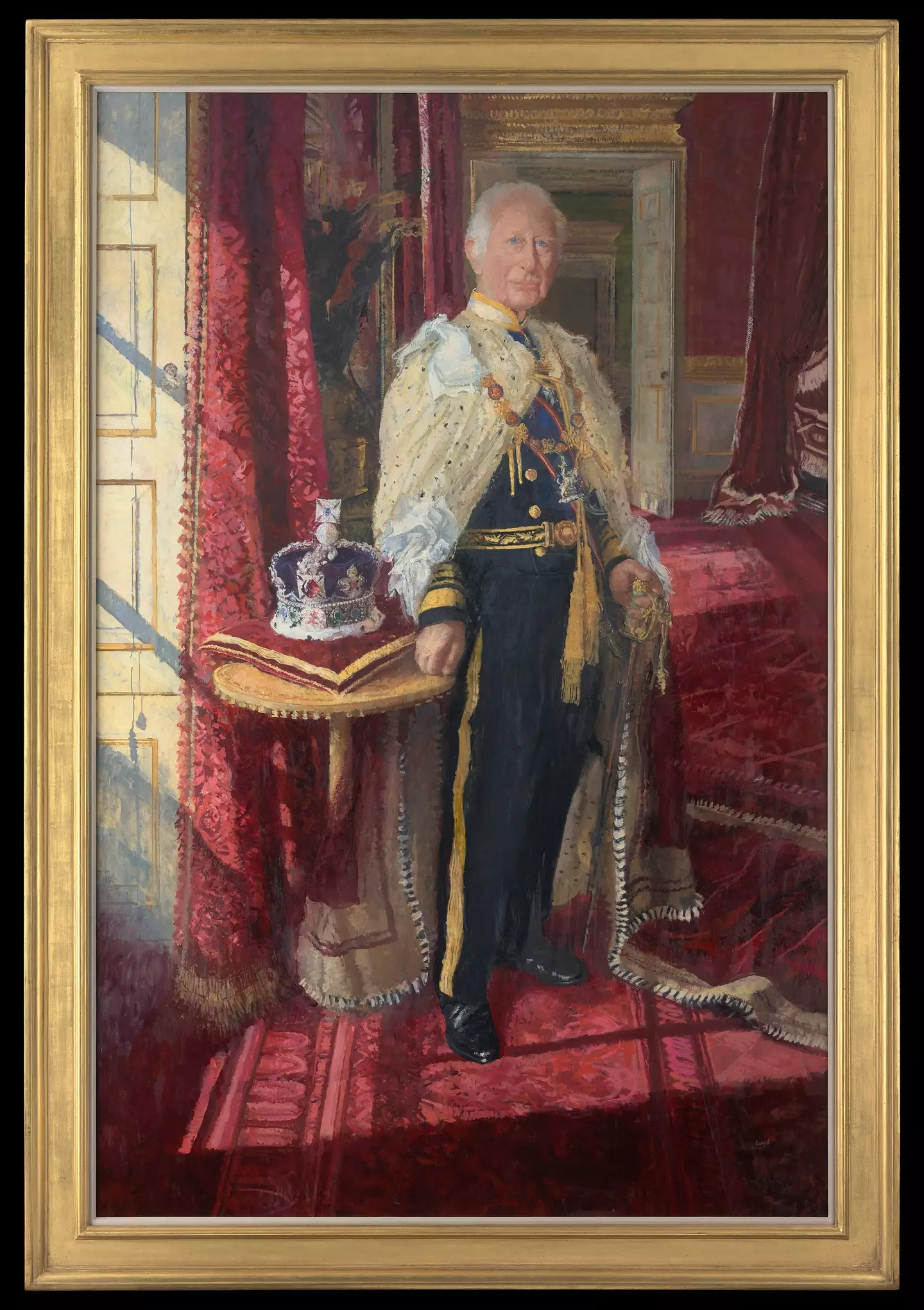King Charles' portrait by Peter Kuhfeld (PA)
